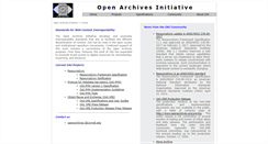 Desktop Screenshot of openarchives.org